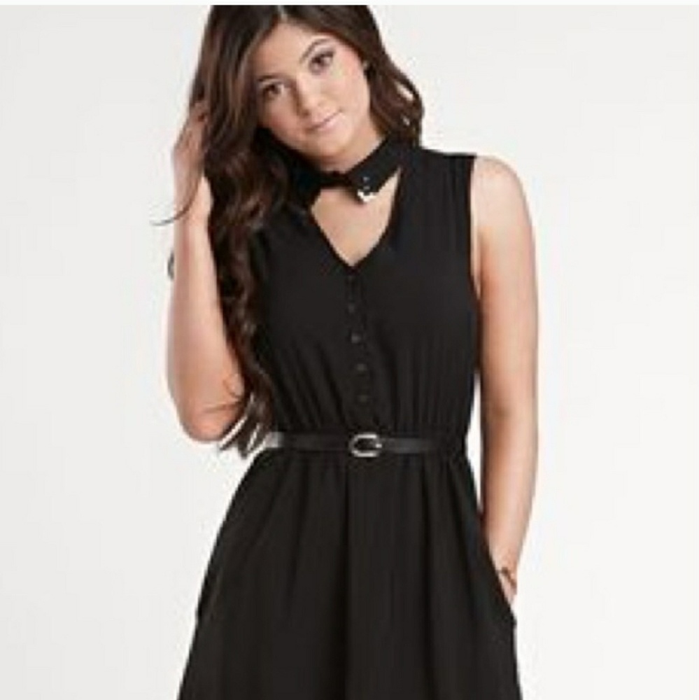 Kendall&Kylie Black Dress with Collar Size XS